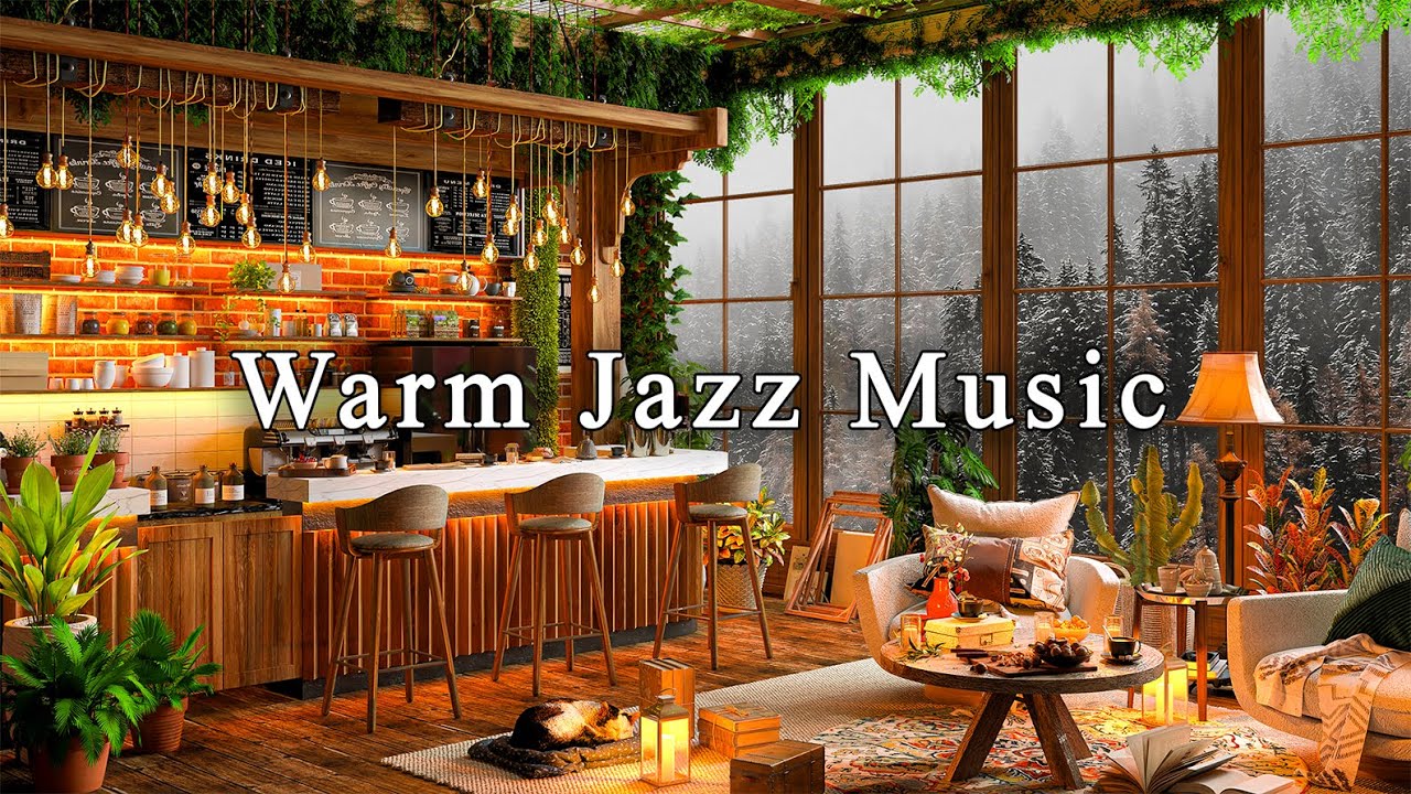 ⁣Rain Jazz ~ Relaxing Jazz Instrumental Music ☕ Cozy Coffee Shop Ambience ~ Warm Jazz Music to Sleep