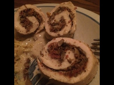 Chicken Roulade, Bacon & Portabellas, Sunday Dinner!#13, all redneck fancy