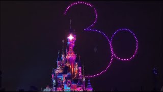 【高画質】パリディズニーランド３０周年記念D lightナイトショー | 200個のドローン2022 | プロジェクションマッピング・ドローン・噴水・花火のコラボが今まででみたショーで一番綺麗でした♡