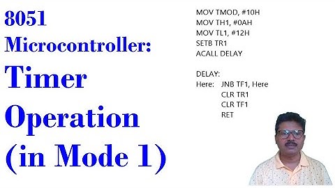 8051 Microcontroller Timer operation in Mode 1
