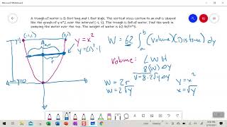 Calculus - Work - Pumping Problem with Parabola