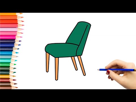 Kaip nupiešti KĖDĘ | How to draw a chair