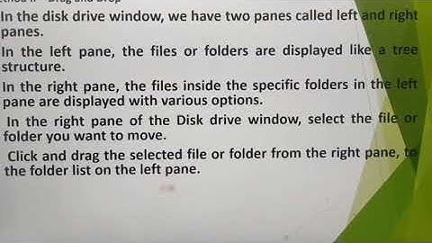 Managing files and Folders- 2, Moving, Copying, and deleting files and folders, Part 9, Chapter 5.