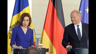 Pressekonferenz Moldau Maia Sandu und Olaf Scholz