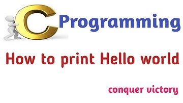 C Program to print Hello world | Tamil | conquer victory | Basic / First C Program in Tamil