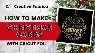 🎄quick christmas card with the cricut foil transfer tool 🎅