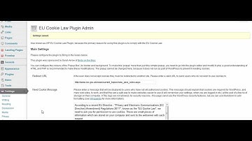 EU Cookie Law WP Plugin - how to customise