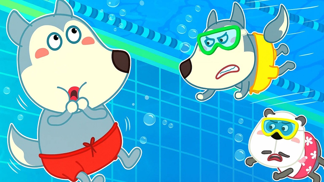 Aprende a contener la respiración antes de aprender a nadar🤔Fregaderos Wolfoo | Wolfoo en Español