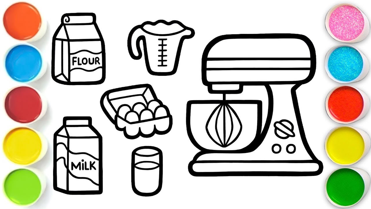 Dough Mixer Drawing, Painting & Coloring For Kids and Toddlers_ Child Art