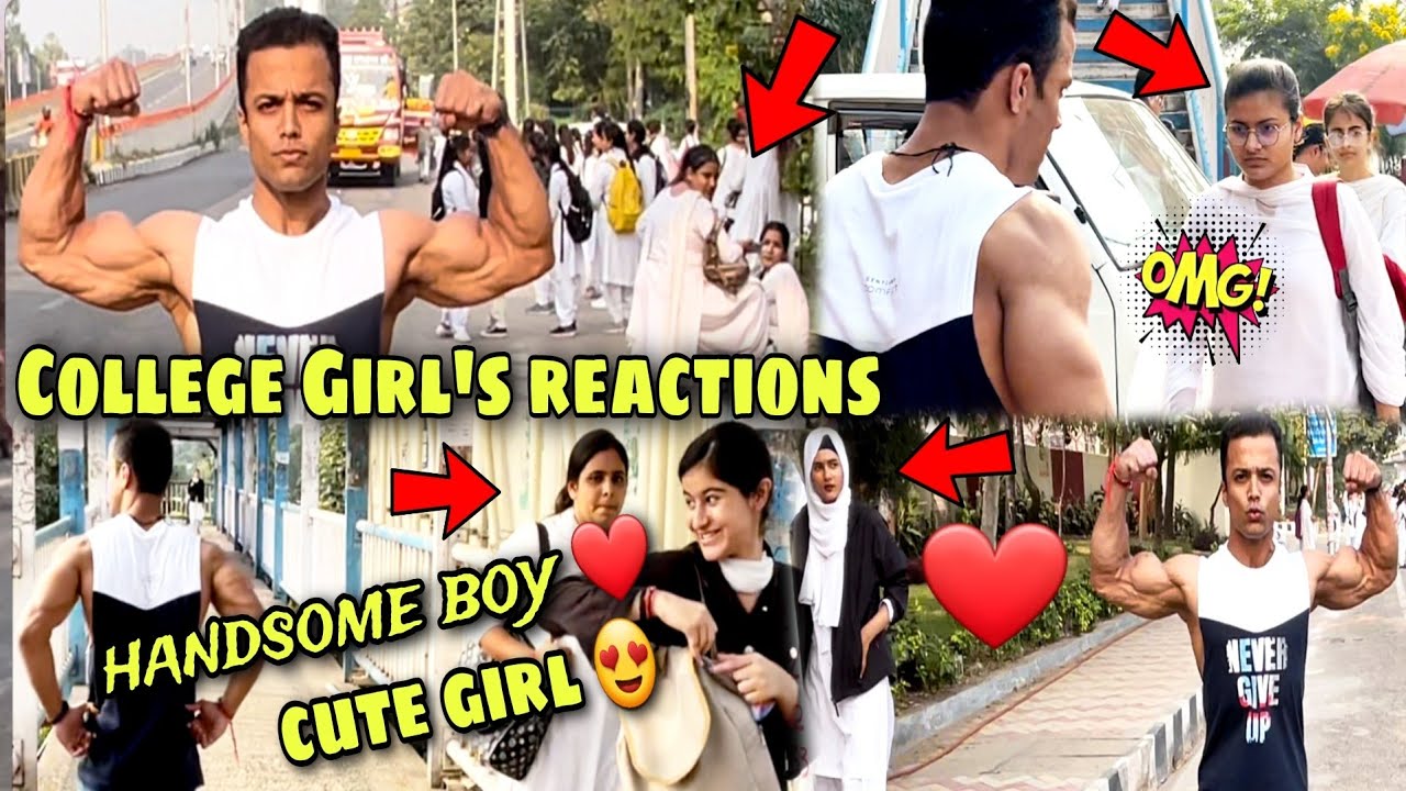 Girl’s college 🔥❤️- Bodybuilder got amazing reactions 🥵 First time ever in jammu ❤️
