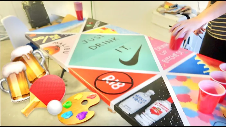 DIY painted BEER PONG table