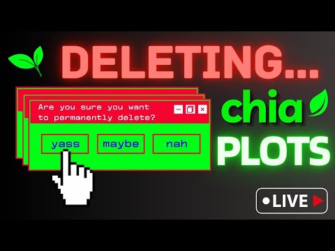 Deleting all my Chia plots! WTF?! WHY? Find out 😕😛🌱