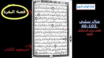 سورة البقرة من ايه 70 الى 76 ص 11 كل يوم وجه