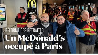 Un McDonald's sur les Champs-Elysées occupé pour dire non à la réforme des retraites