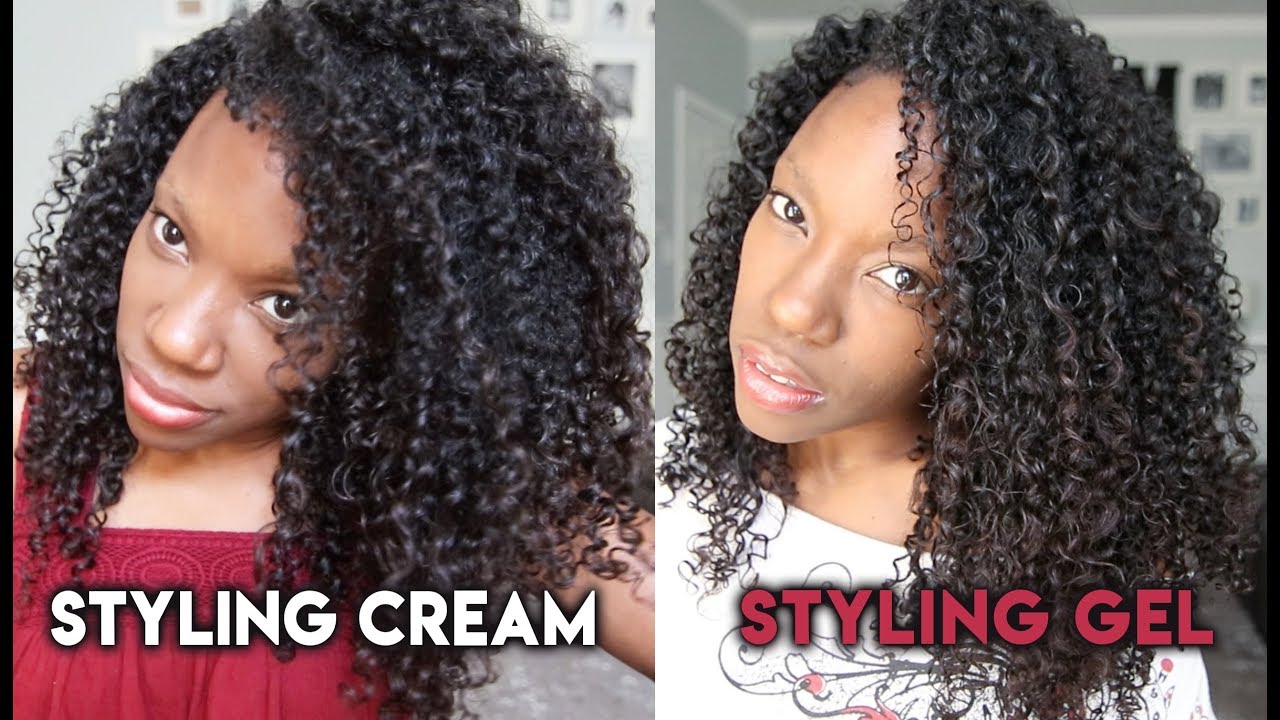 STYLING GEL VS. STYLING CREAM | Wash N Go | Natural Curls - YouTube