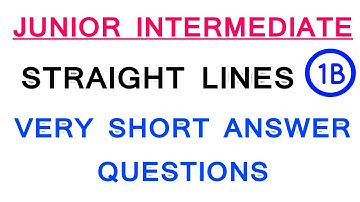 STRAIGHT LINES//VERY SHORT ANSWER QUESTIONS FOR MATHS 1B@NanajiGonnabathula