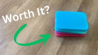 Review - Cool Coolers by Fit Fresh 4 Pack Slim Ice Packs Quick Freeze Reusable Ice Packs