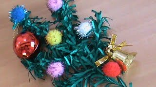 DIY/МК Как сделать еловую веточку канзаши своими руками DIY/МК Как сделать еловую веточку канзаши своими руками