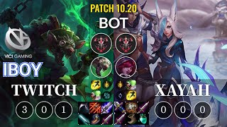 VG iBoy Twitch vs Xayah Bot - KR Patch 10.20