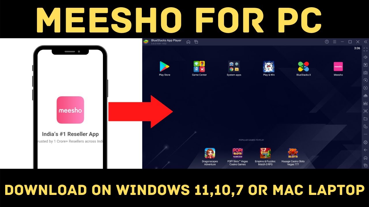 Meesho Download App For PC Windows 11 10 7 Or Mac Laptop Install APK