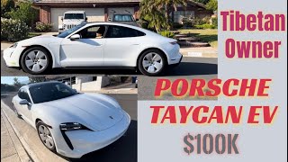 Tibetan owned PORSCHE TAYCAN Electric in Los Angeles. Part 1.