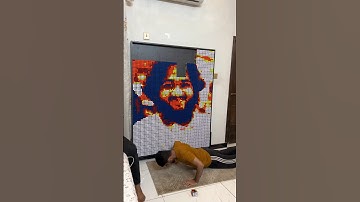 My Mosaic Art with 720 Rubik’s Cubes @muhammadharisaamir3952