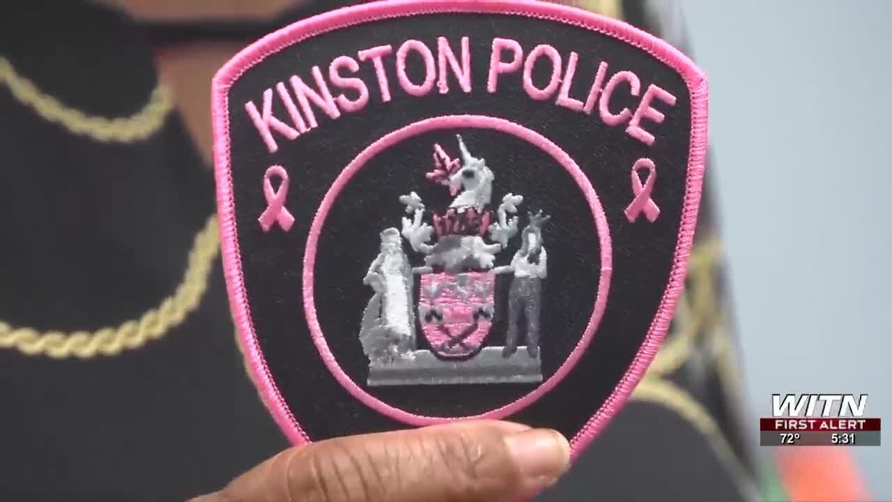 Pink police patches for breast cancer