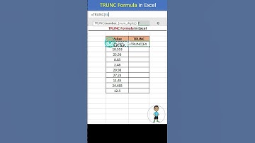 TRUNC Formula in Excel #excel #exceltips #shorts #exceltutorial #msexcel #msexcelfullcourse