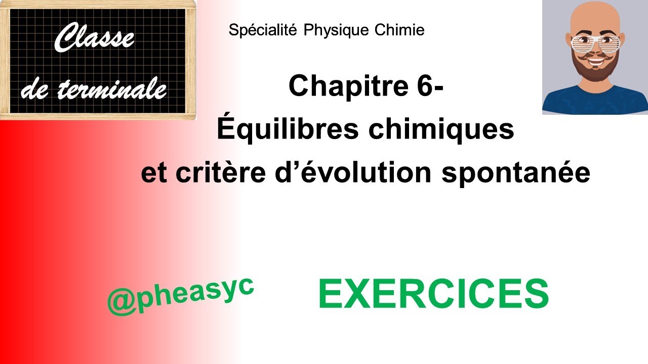 Chapitre 6-Équilibres chimiques et critère d’évolution spontanée ...