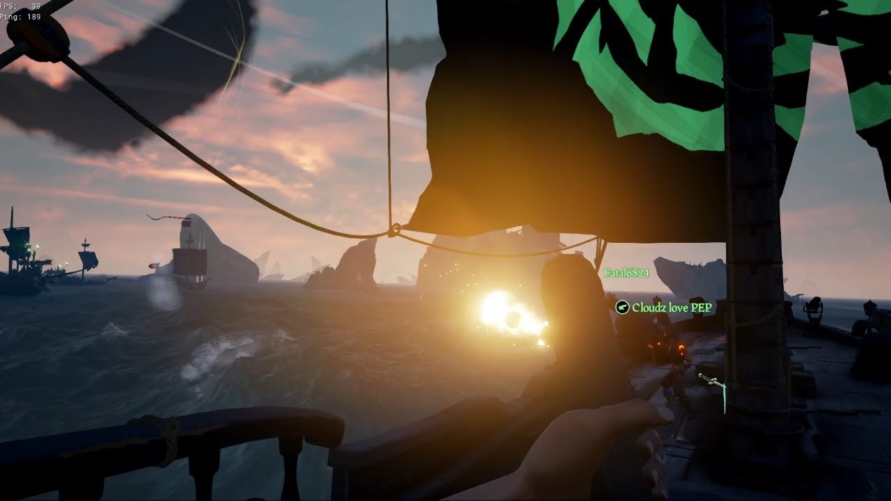 Epic Fight Reaper 5 Brig Vs Sus Reaper Sloop with Fotd | Sea of Thieves ...