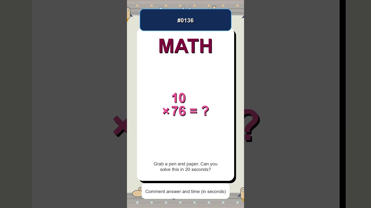 Quick Math Multiplication #0136 - YouTube