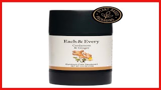 Each & Every Natural Aluminum-Free Deodorant for Sensitive Skin with Essential Oils, Plant-Based