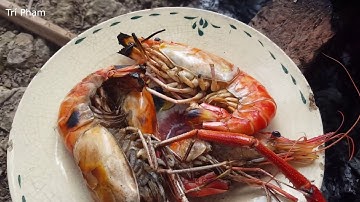 TÔM SÔNG LUỘC TRÁI DỪA QUÁ HẤP DẪN