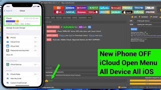 New IPHONE OFF ICLOUD Open Menu All Device iOS To iPhone 15 Pro Max, and All iPad By UnlockTool