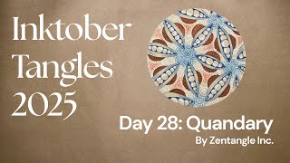 Inktober Tangles - Day 28 - Quandary