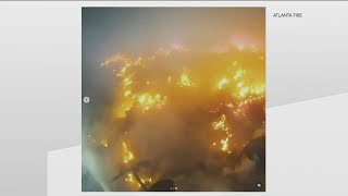 Massive fire at homeless encampment under Atlanta bridge