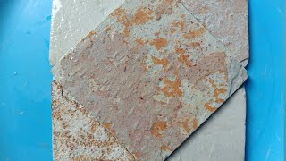 Yellow Layer White Sell Stone + Triangle Soft Wet cleaning Video 💖#slateitems #satisfying #asmr screenshot 2