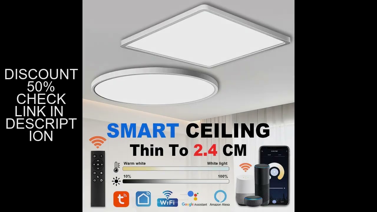 Modern LED Ceiling Light Smart Tuya App Alexa Voice Remote Control Panel Indoor Lamp For Home Bedroo
