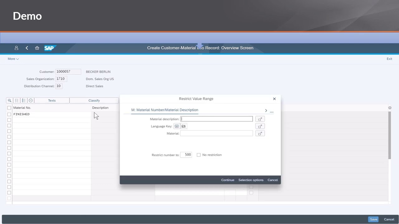 GU SAP FIORI How to Create Customer Material Info Record in SAP