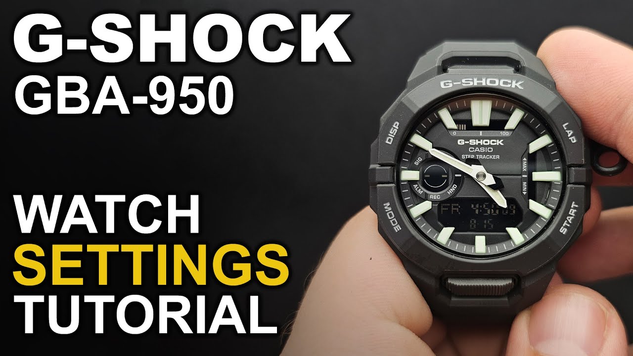 Gshock GBA-950 - Watch setting tutorial - Module 5737