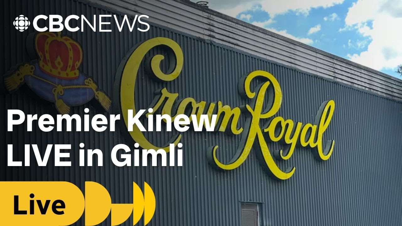 Manitoba Premier Wab Kinew holds news conference at Crown Royal distillery in Gimli | LIVE