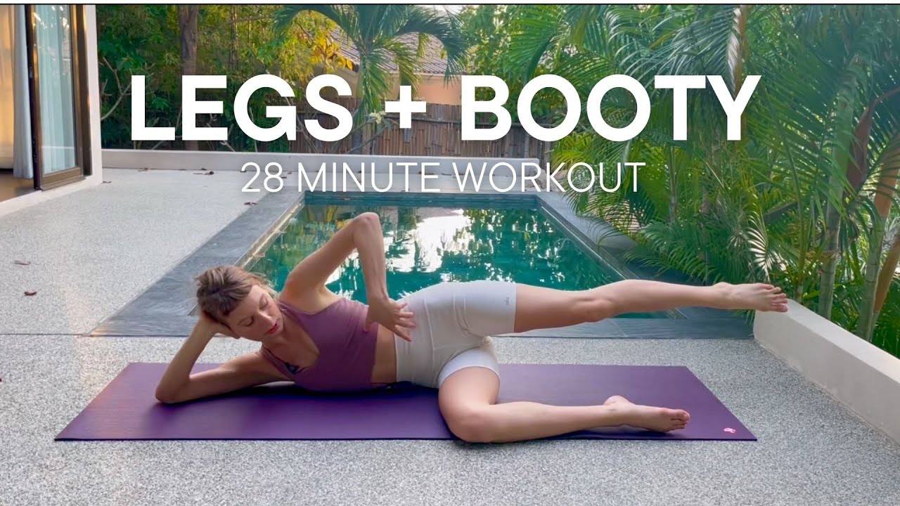 Pilates Legs and Booty 28 minute workout inner/outer thighs, glutes and core YouTube