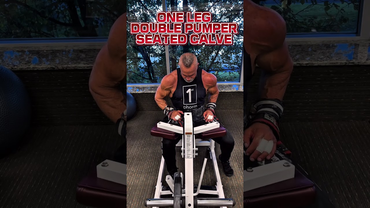 ONE LEG DOUBLE PUMPER SEATED CALVE RAISES #calves #workout #motivation #muscle #pump