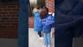 Mailing their Christmas lists to Santa at the post office🎅🏾🎁🎄 #christmas #postoffice #santa