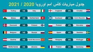 جدول المباريات كأس امم اوروبا 2020 ومجموعات البطولة وتوقيت المباريات