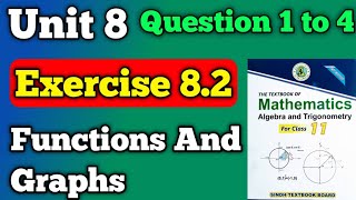 Exercise 8.2 unit 8 functions And Graphs class 11 New mathematics book | first year Exercise 8.2