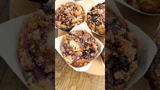 Blueberrycream Cheese Crumble Muffins baking dessert muffins easyrecipe viral recipe