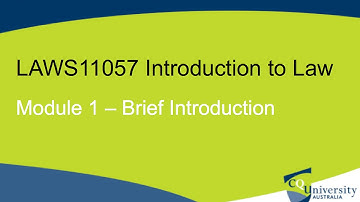 LAWS11057 Module 1 Introduction