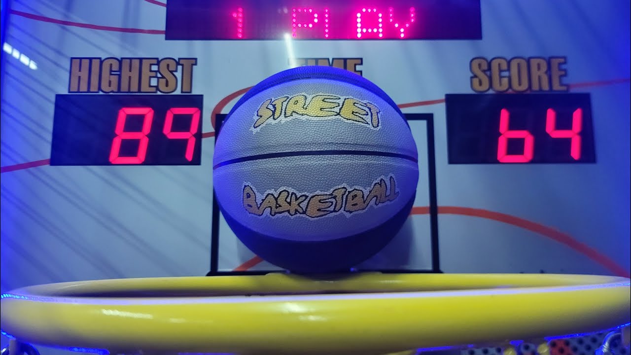 Street Basketball Arcade with PU Saint Fun Street Basketball 😦 (1 Ball Challenge) 試玩街頭籃球PU皮波