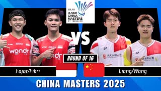Fajar Alfianmuhammad Shohibul Fikri Vs Liang Wei Kengwang Chang - China Masters 2025 - R16